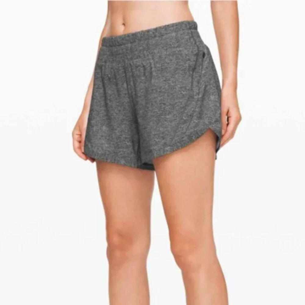 Lululemon Track That Short 5" Size 4 Heather Lux Multi Black Gray